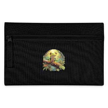 Frosch Frösche - Federtasche - Schwarz - Vorne