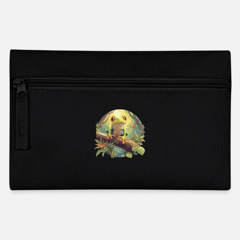 Frosch Frösche - Federtasche - Schwarz