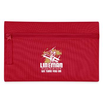 Lineman Turn You On - Pencil Case - red - Front