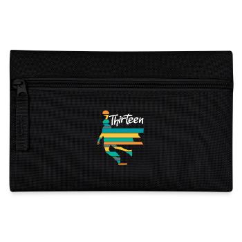 Thirteen Stripe Look 13th Birthday - Pencil Case - black - Front