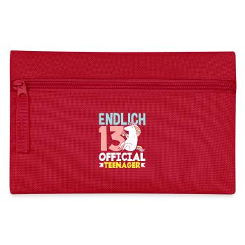 Endlich 13. Geburtstag Official Teenager - Federtasche - Rot - Vorne