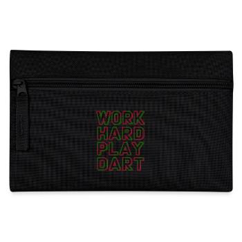Work Hard Play Dart Dartsport - Federtasche - Schwarz - Vorne