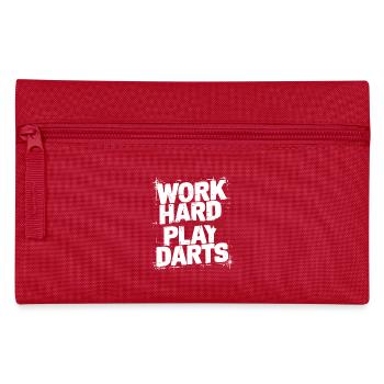 Work Hard Play Dart Dartsport - Federtasche - Rot - Vorne