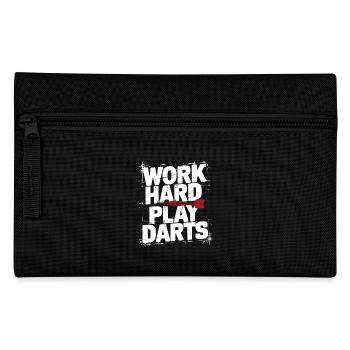 Work Hard Play Darts Darts - Pencil Case - black - Front