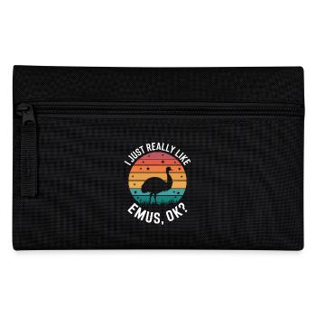Emu Saying Australia Emus Funny Emu Gift - Pencil Case - black - Front