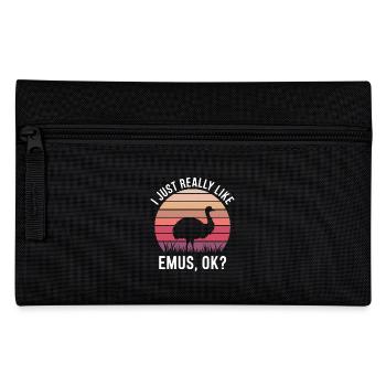 Emu Saying Australia Emus Funny Emu Gift - Pencil Case - black - Front