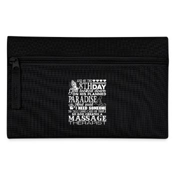 Massage Therapist God Created Massage Therapist - Pencil Case - black - Front