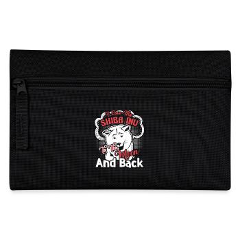 I Love My Shiba Inu To The Moon And Back - Pencil Case - black - Front