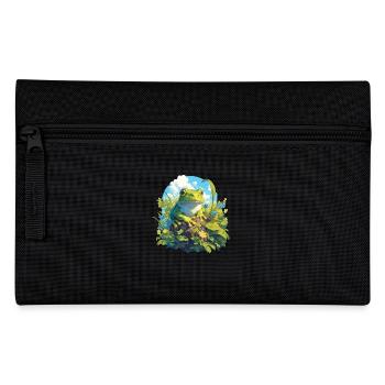 Frosch Frösche - Federtasche - Schwarz - Vorne