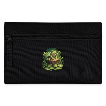 Frosch Frösche - Federtasche - Schwarz - Vorne