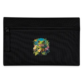 Frosch Frösche - Federtasche - Schwarz - Vorne