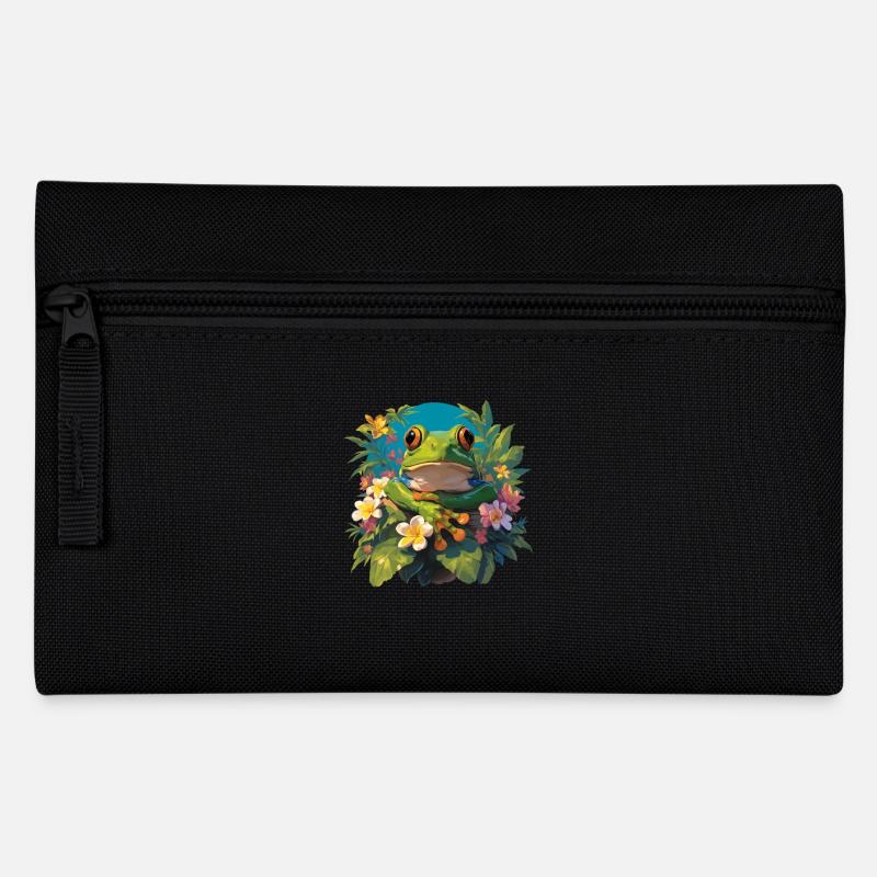 Frosch Frösche - Federtasche - Schwarz