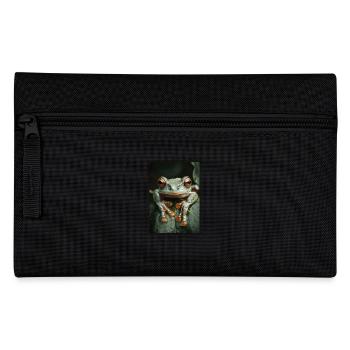 Frosch Frösche - Federtasche - Schwarz - Vorne
