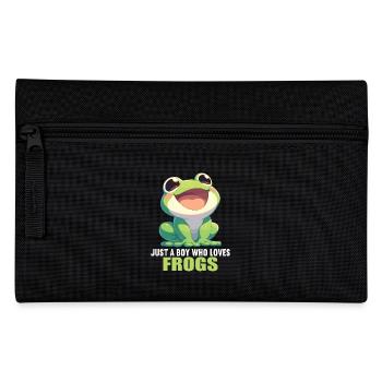 Frosch Frösche - Federtasche - Schwarz - Vorne