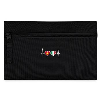 Vietnam Italie Battement de cœur Drapeau vietnamien - Trousse - noir - Devant