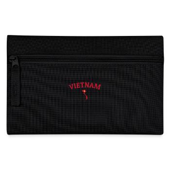 Vietnam Vintage Carte Drapeau Vietnamien - Trousse - noir - Devant
