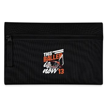 This Baller is now 13 Birthday - Pencil Case - black - Front