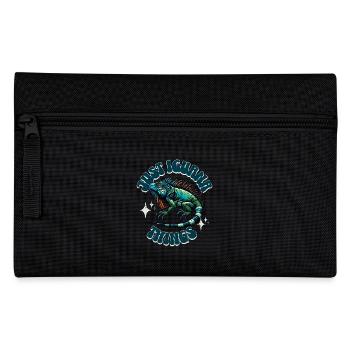 Leguan - Federtasche - Schwarz - Vorne