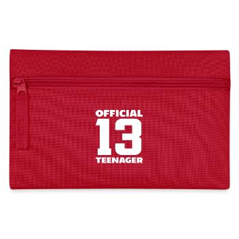 Official 13th Birthday Teenager - Pencil Case - red - Front
