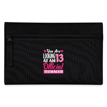 You are now 13 Official Teenage Birthday - Pencil Case - black - Front