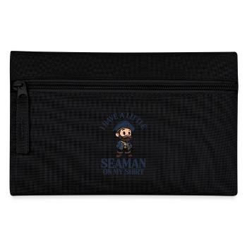 Ich Habe Einen Kleinen Seemann Auf Meinem Shirt - Federtasche - Schwarz - Vorne