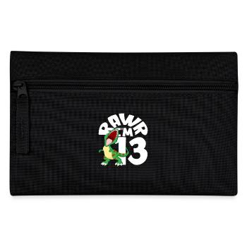 Rawr Ich Bin 13 Dinosaurier Geburtstag - Federtasche - Schwarz - Vorne