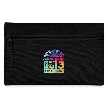 13th Birthday Now 13 Still Rocking - Pencil Case - black - Front