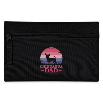 Chihuahua Saying Dad Funny Chihuahua Gift - Pencil Case - black - Front