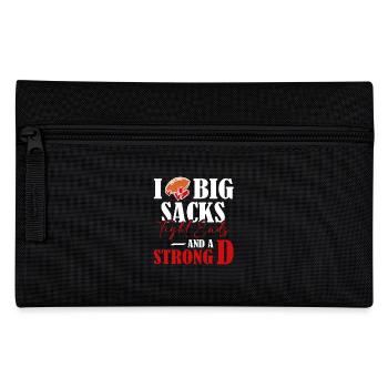 Ich Liebe Große Sacks, Tight Ends Und Eine Starke - Federtasche - Schwarz - Vorne