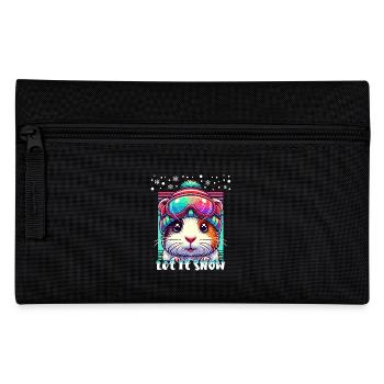 Cochon d’Inde Ski Vacances de ski Hiver Doux - Trousse - noir - Devant