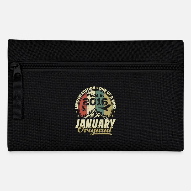 Geburtstag Januar 2016 - Original Januar 2016 - Federtasche - Schwarz