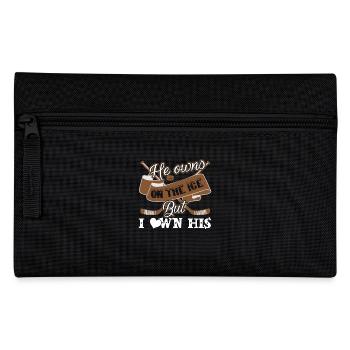 Hockey He Owns On The but I Own His - Pencil Case - black - Front