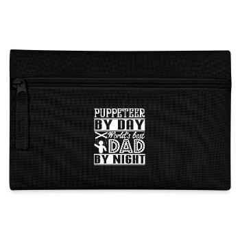 Puppeteer By Day Dad By Night - Pencil Case - black - Front