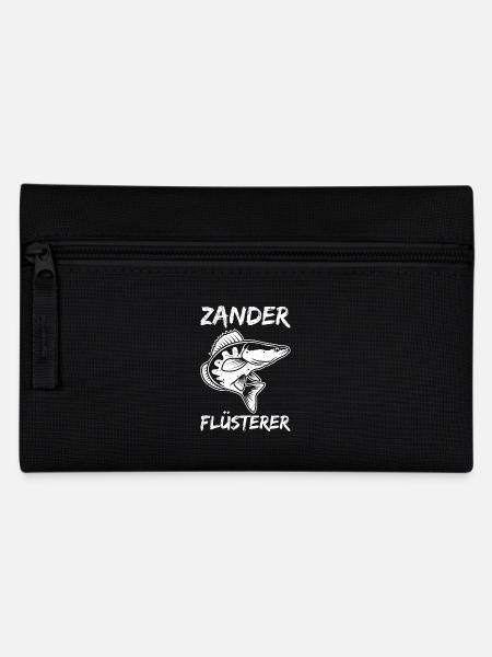 Angler ZANDER FLÜSTERER Angeln Hobby Angler - Federtasche - Schwarz