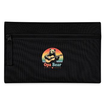 Grand-père ours Grand-père ours Grand-père anniversaire ours fans ours - Trousse - noir - Devant