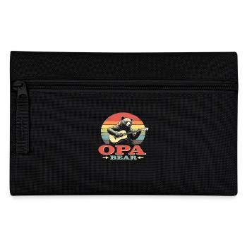 Grand-père ours Grand-père ours Grand-père anniversaire ours fans ours - Trousse - noir - Devant