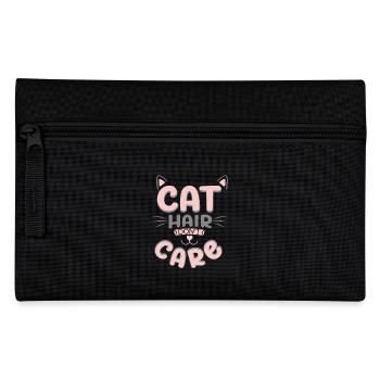 Les poils de chat s’en fichent, Cadeau Amoureux des chats - Trousse - noir - Devant