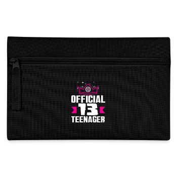 Official Teenager 13th Birthday Crown - Pencil Case - black - Front