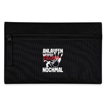 Bowling Run Up Throwing Cursing Again - Pencil Case - black - Front