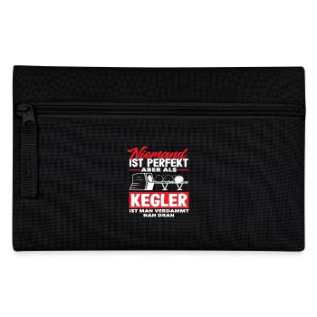 Niemand Ist Perfekt Aber Als Kegler - Federtasche - Schwarz - Vorne