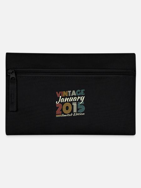 Januar 2015 Retro Vintage Geburtstagsgeschenk - Federtasche - Schwarz