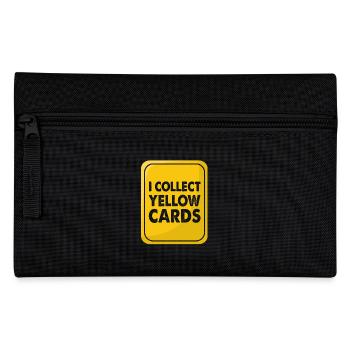 Je collectionne les cartons jaunes Football humoristique - Trousse - noir - Devant