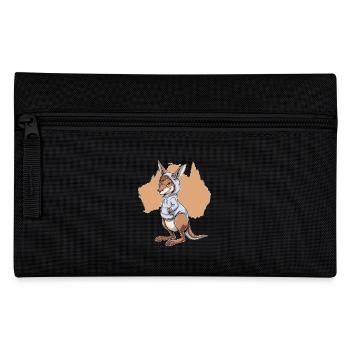 Kangaroo Kangaroo exotic animals Australia - Pencil Case - black - Front