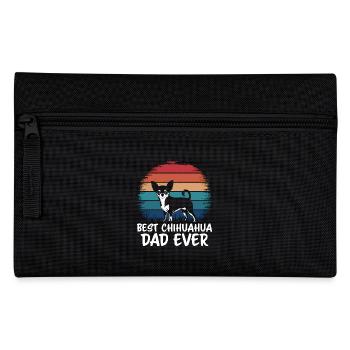 Chihuahua Saying Dad Funny Chihuahua Gift - Pencil Case - black - Front