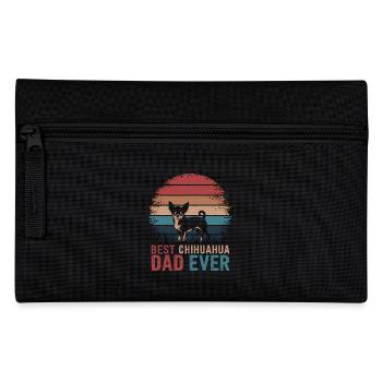 Chihuahua Saying Dad Funny Chihuahua Gift - Pencil Case - black - Front