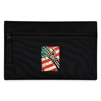 Drapeau américain et griffe du Cauchemar américain - Trousse - noir - Devant