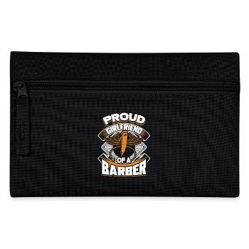 Barber Proud Girlfriend Of A Barber - Pencil Case - black - Front