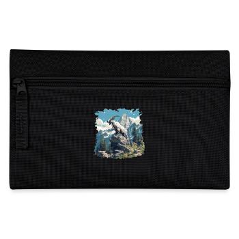 Ziegen Ziege - Federtasche - Schwarz - Vorne