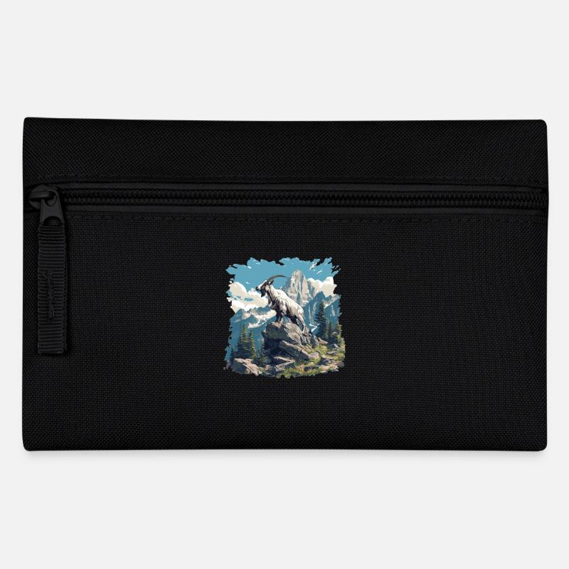 Ziegen Ziege - Federtasche - Schwarz