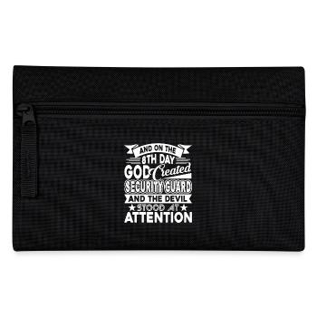 Security Guard God Created Security Guard - Pencil Case - black - Front